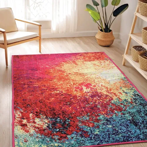 Image of Status Contract 3D Printed Polyester Rug for Living Room 4x6ft