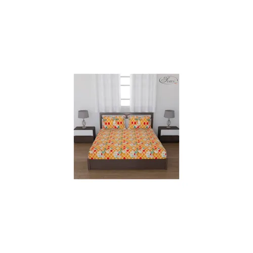 Image of Status Contract Cotton Rich Jaipuri Rajasthani Double Bedsheet