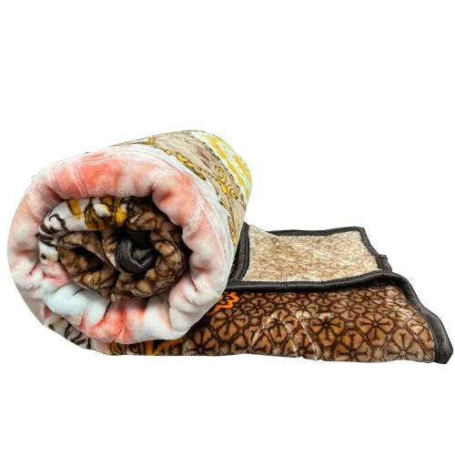Image of Status Contract Shital Blankets Double Bed Mink Blanket Single Ply for Extreme Winters Multicolor