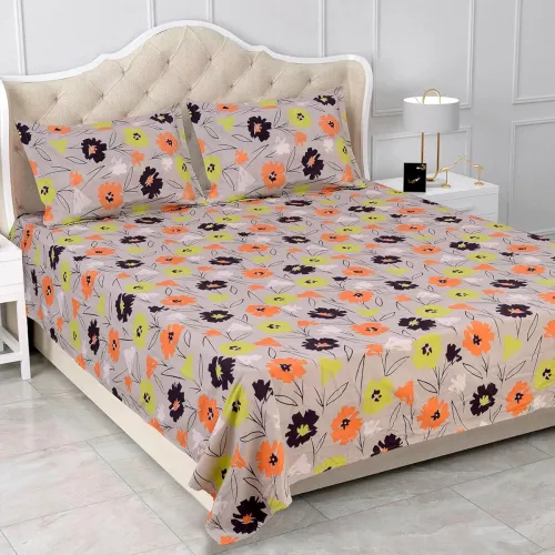 Image of Status Contract Spring Double Bedsheet with 2 Pillow Covers