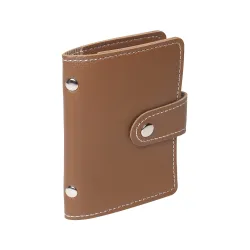 Stealodeal Brown 26 Slots Leather Card Holder