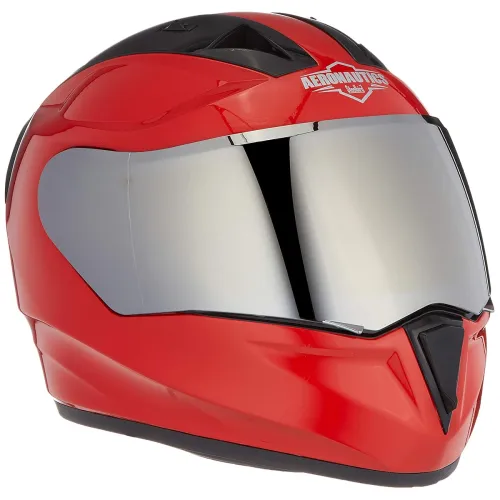 Image of Steelbird SA-1 Aeronautics Full Face Helmet Red, Size: M(55-56 cm)