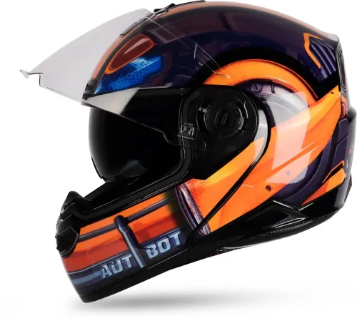 Image of Steelbird SBA-7 Transformers Bumblebee Flip-Up ISI Certified Motorbike Helmet