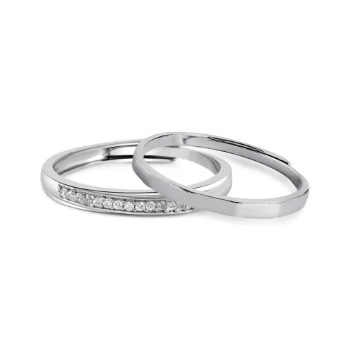 Image of Sterling Silver Couple Rings Gift Set