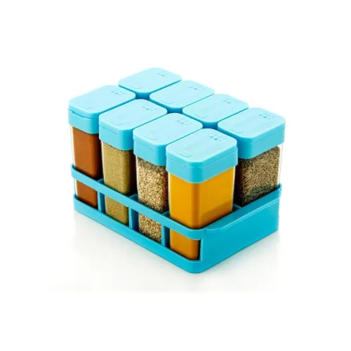 Image of Stewit 8 Pcs Sets Airtight Home Storage Rasoi Box Spice Storage Jar Masala Box Spice Container Storage Idle for