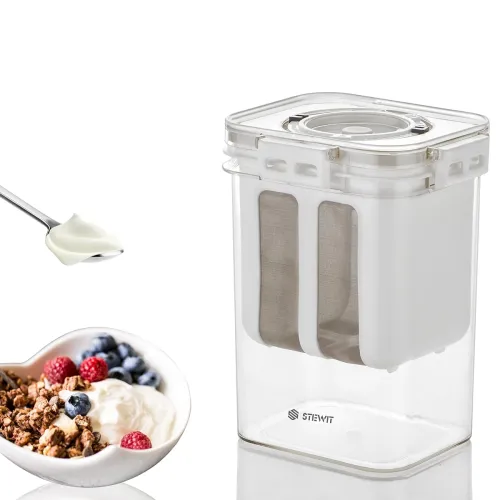 Image of Stewit Greek Yogurt & Curd Maker 1100ml (With Strainer & Lid)