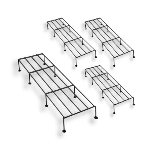 Image of Stewit Premium Anti-Rust Metal Plant Stand for Balcony (Set of 4 Black)