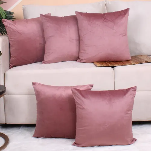 Image of STITCHNEST Both Side Holland Velvet Cushion Cover Set of 5