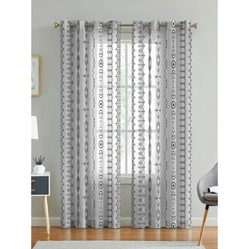 Image of STITCHNEST Linen Textured Sheer Curtains