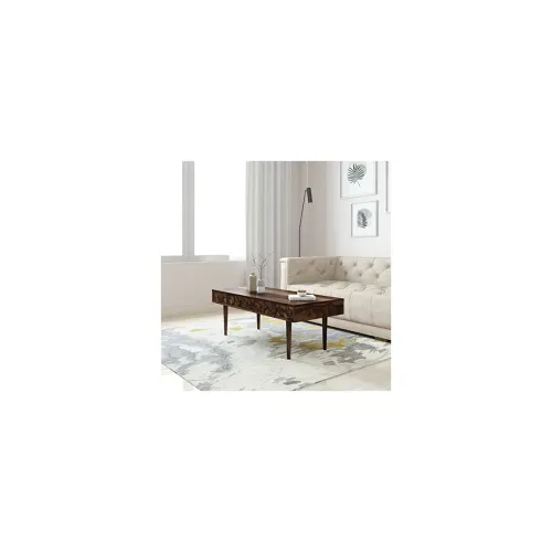 Image of Stone & Beam Diara Solid Sheesham Wood Coffee Table (Walnut Finish)