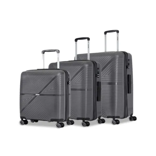 Image of Stony Brook by Nasher Miles Axis Set Of 3 Hard-Sided Trolley Suitcase