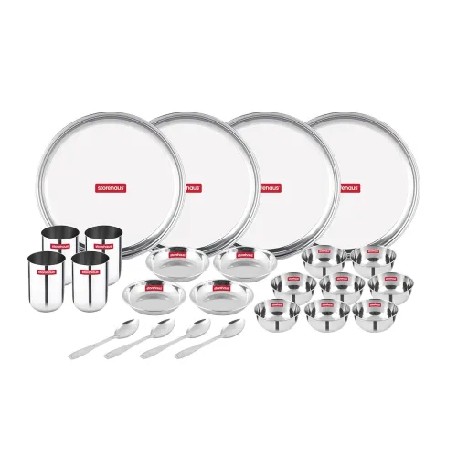 Image of Storehaus 24-Piece Stainless Steel Dinner Set