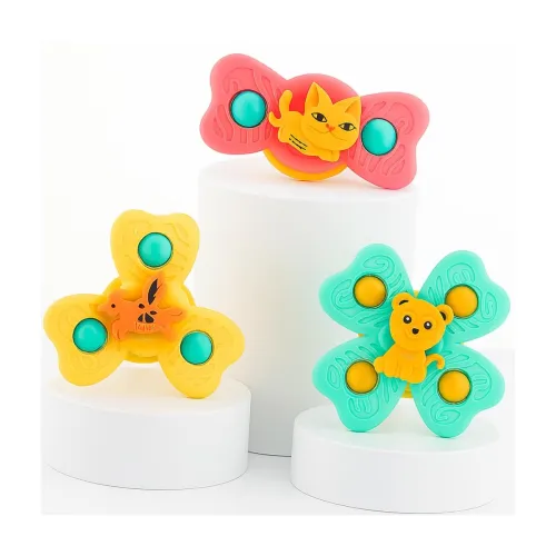 Image of Storio Baby Products Bath Toys Suction Cup Spinner Toy Set of 3