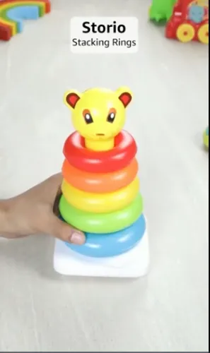 Image of Storio Colorful Stacking Rings Baby Toy