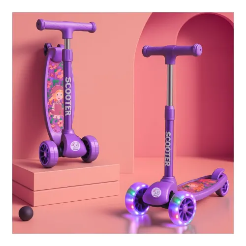 Image of Storio Kick Scooter (Pink, Age 2–12Y, 60kg Max)