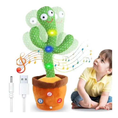 Image of Storio Rechargeable Toys Talking Cactus Baby Toys