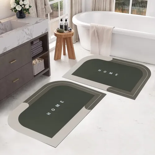 Image of Story@Home Anti-Slip Bathroom Mat, 40 x 60 cm, Pack of 2