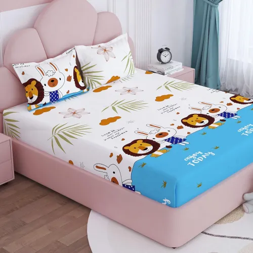 Image of Story@Home Cartoon Bedsheet Double Bed