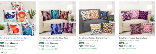 Image of Story Home Cushion Covers at 75% discount
