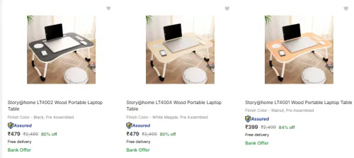 Image of Story@home LT4002 Wood Portable Laptop Table
