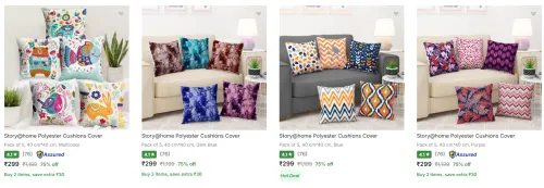 Image of Story@home Polyester Cushions Cover @₹299