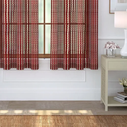Image of Story@Home Stripes Window Curtain - 5 Feet Long so2
