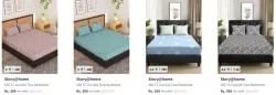 Story @home TC Queen Bedsheet with 2 Pillow Cover up to 80% Discount + extra 20% Discount with Coupon