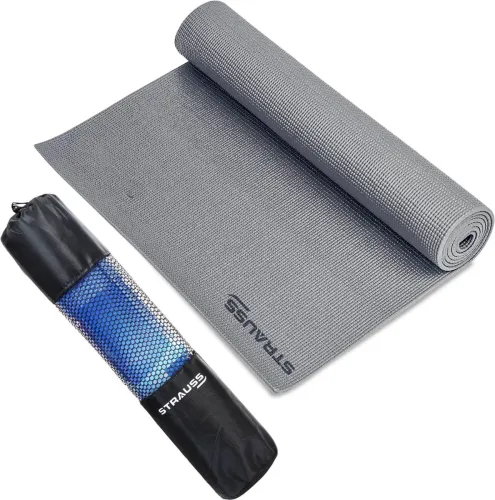 Image of Strauss Yoga Mat (PVC, Grey, 6mm)