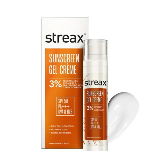 Image of Streax Sunscreen Gel Crème SPF 50 PA+++ 50g 