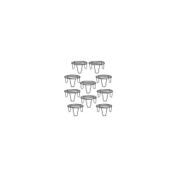 NAYRA Black Color Strong Legs Metal Round stands Set of 10