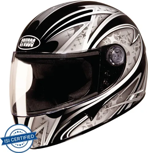 Image of STUDDS CHROME D2 FULL FACE Motorbike Helmet (Black)