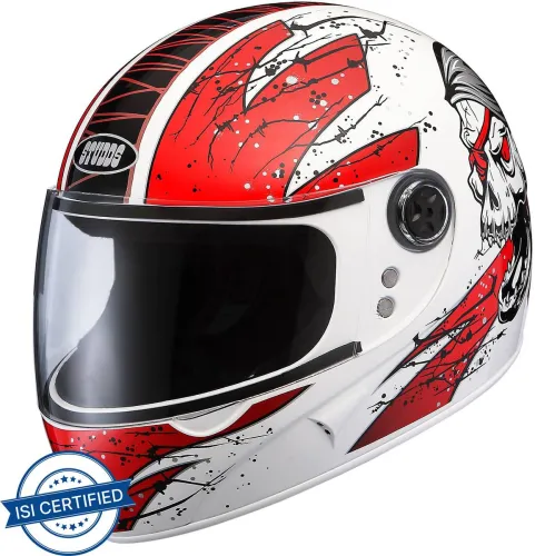 Image of STUDDS Chrome D3 Motorbike Helmet (White)