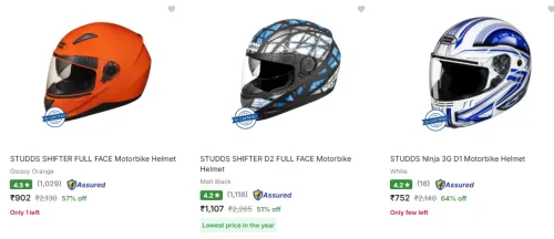 Image of Studds Helmet Minimum 65% Discount