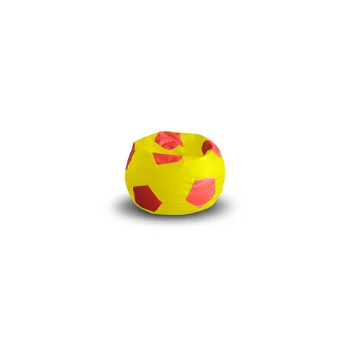 Image of Style Homez XXL Football Bean Bag Filled – Yellow Red