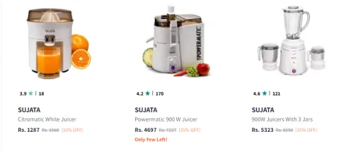 Image of SUJATA Mixer & Juicer Flat 35% Discount