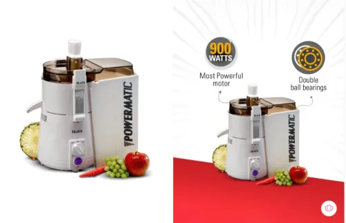 Image of SUJATA White & Black Powermatic 900 W Juicer