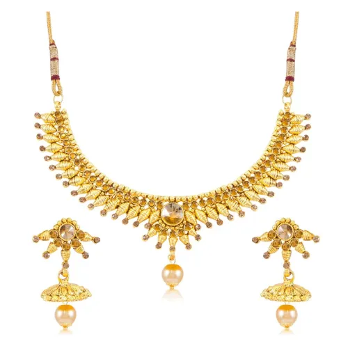 Image of Sukkhi Classic Gold Plated Necklace Set