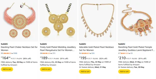 Image of Sukkhi Women's Jewellery Minimum 90% Discount