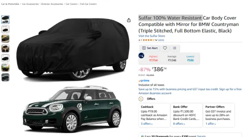 Image of Sulfar 100% Water Resistant Car Body Cover