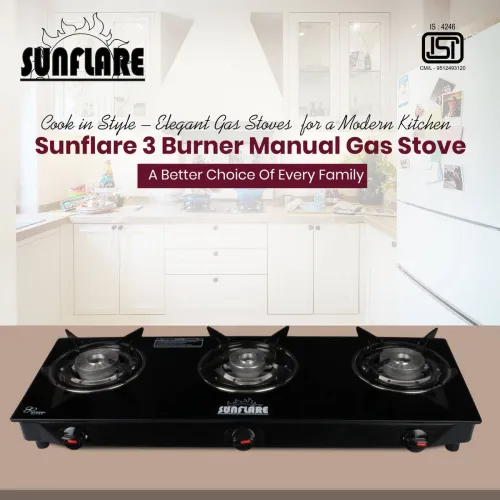 Image of Sunflare Gas Stove, 3 Burners