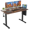 Sunon Electric Standing Desk Adjustable Height Sit Stand Home Office Desk with Splice Board