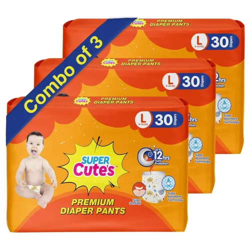 Image of Super Cute's Premium Baby Diapers L Size