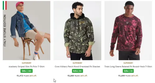 Image of Superdry Men Fashion Flat 68% Discount