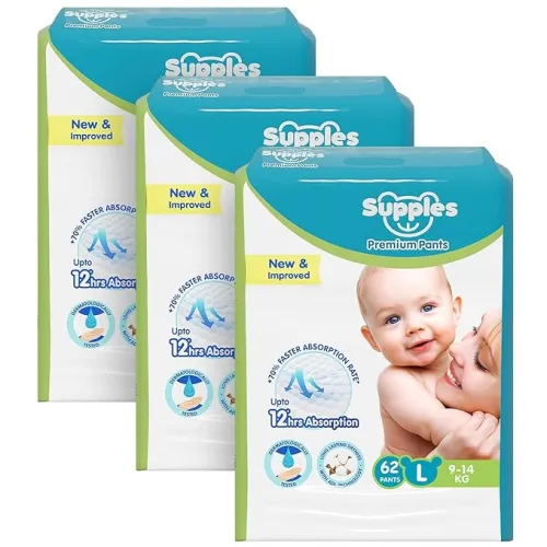 Image of Amazon Brand - Supples Premium Baby Diaper Pants – 186 Count