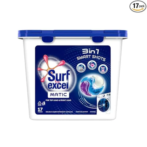 Image of Surf Excel 3-in-1 Smart Shots Liquid Detergent For Front Load & Top Load Washing Machines