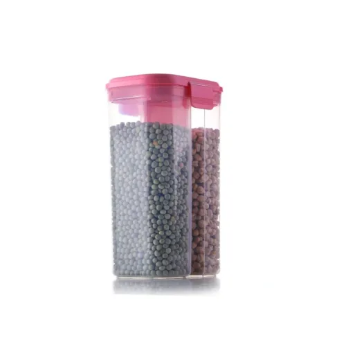 Image of Suzec 2 Section 2000 ML, 2 in 1,Transparent Plastic Container