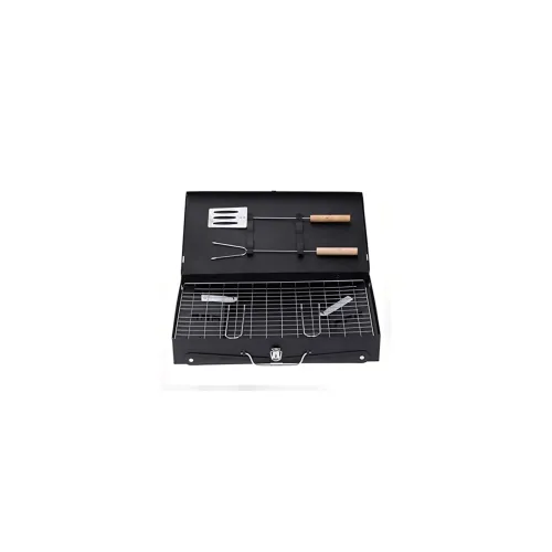 Image of Suzec Stainless Steel Briefcase Style Barbecue Grill Toaster