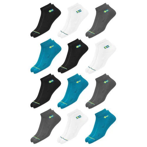 Image of SWAGR 12 Pairs Solid Cotton Ankle Socks for Men Women, Pack of 12.