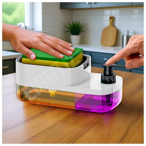 Image of SWAPKART ABS Plastic 3 in 1 Soap Pump Dispenser