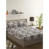 Swayam Sparkle Brown Cotton Bed Sheet Set